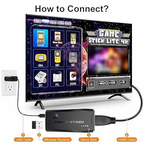 wireless retro video game console bundle