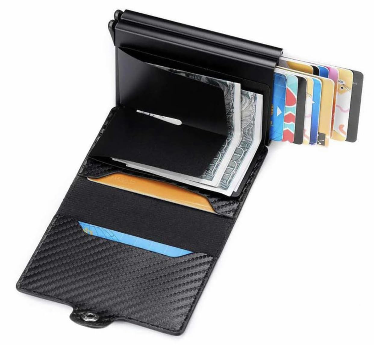 carbon fiber-style RFID-blocking wallet