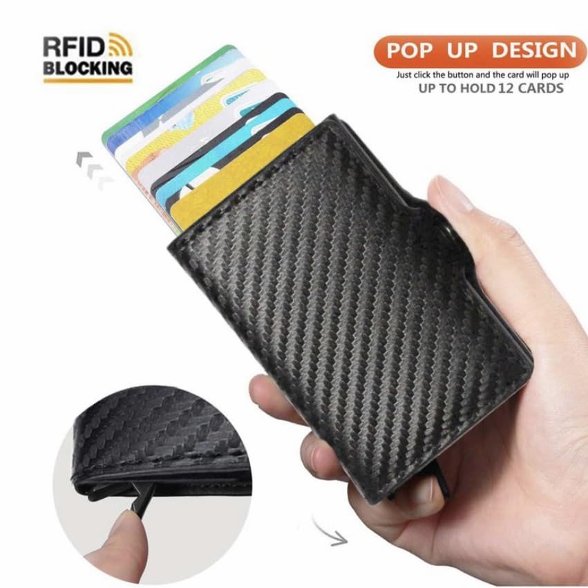 carbon fiber-style RFID-blocking wallet