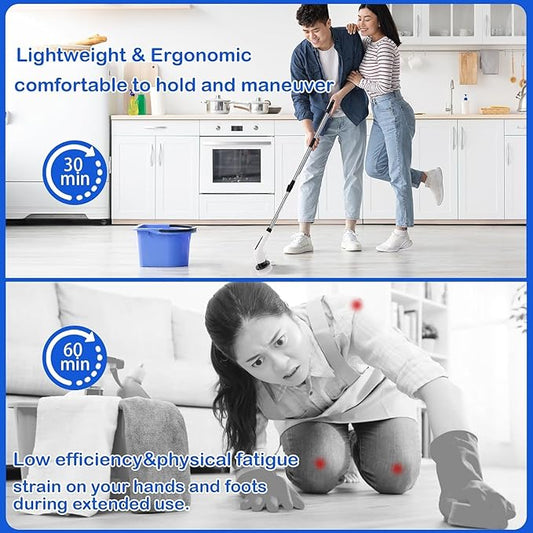 cordless electric spin scrubber