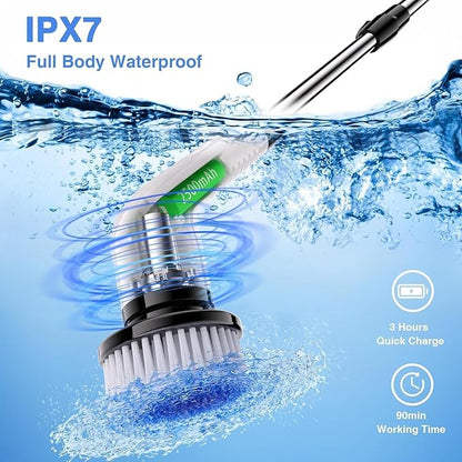 cordless electric spin scrubber