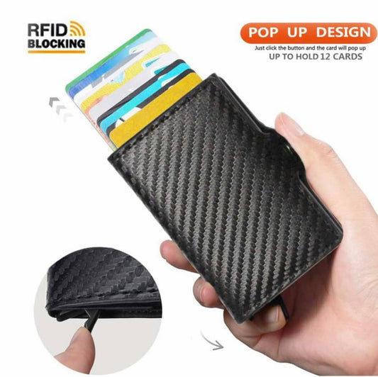 carbon fiber-style RFID-blocking wallet
