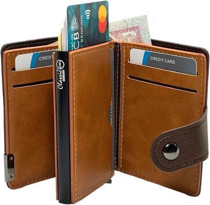 Leather RFID-blocking wallet