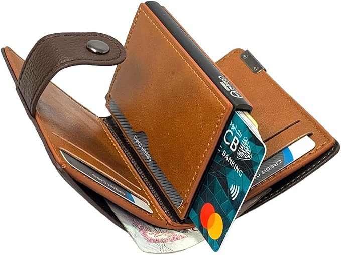 Leather RFID-blocking wallet