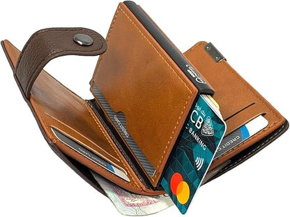 Leather RFID-blocking wallet